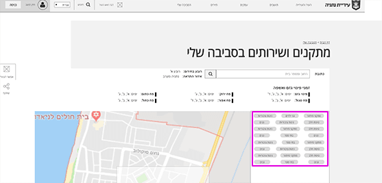 Prototype: filters after searching, with category tags highlighted